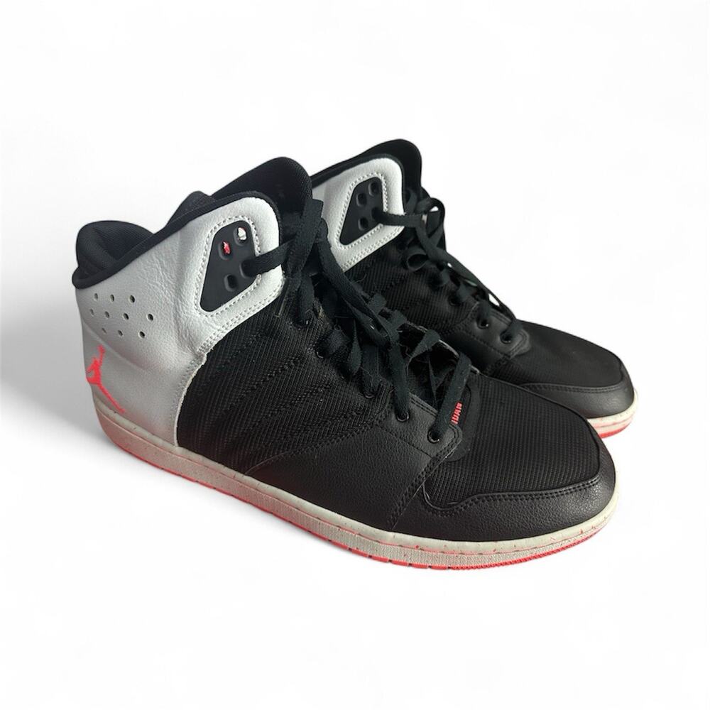 New (without box) Air Jordan 1 Flight 4 Black Lace Up Basketball Shoes SIZE 14